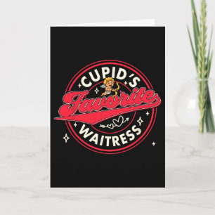Carte Serveuse de la Saint-Valentin Tasse drôle de Cupid