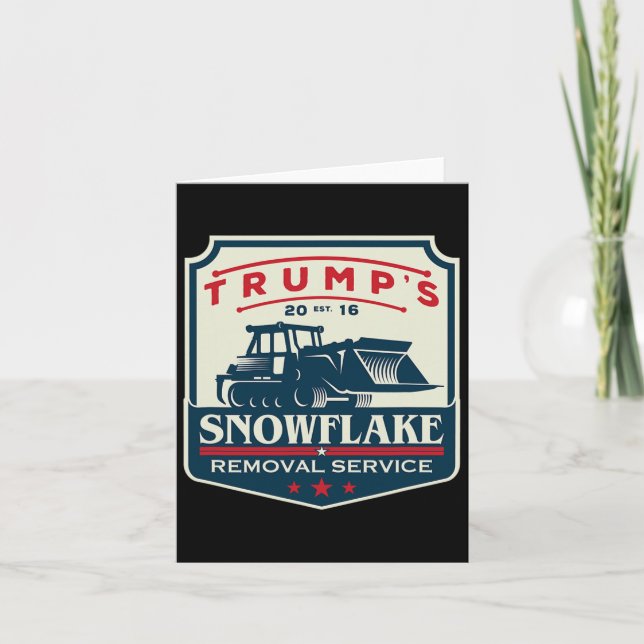 Carte Service de déneigement de Trump en flocons de neig (Devant)