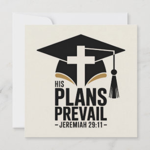 Carte Ses plans prévalent la graduation chrétienne