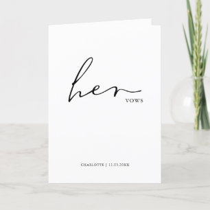 Carte Ses Vows Card Minimaliste Vis Script