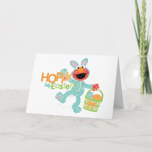 Carte Sesame Street - Elmo Pâques sautillant