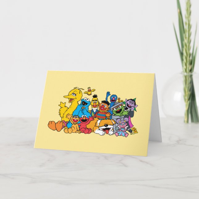 Carte Sesame Street | Les amis de Sesame joyeux annivers (Devant)