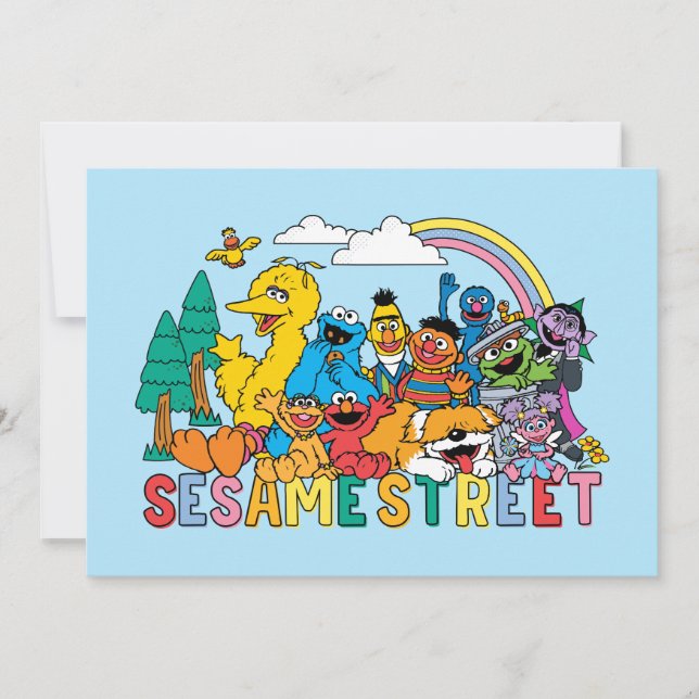 Carte Sesame Street | Rainbow Wave (Devant)