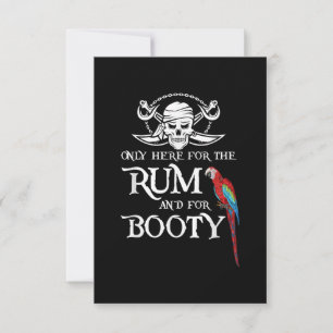 Carte Seulement Ici Rhum Et Botte Pirate & Parrot Pirate