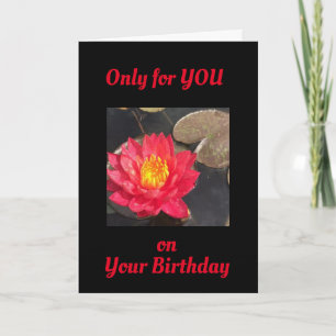 CARTE *SEULEMENT POUR VOUS* À L'ANNIVERSAIRE