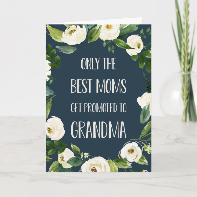 Carte Seules les meilleures mamans sont promues à grand- (Devant)