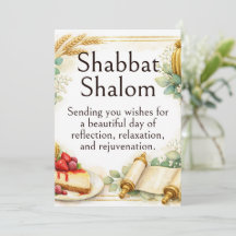 Shabbat Shalom, Aquarelle Succulents Fantaisistes 