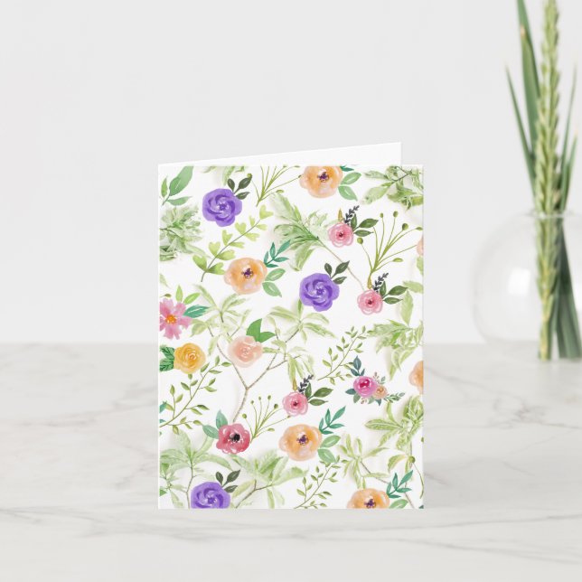 Carte Shabby Chic Floral (Devant)