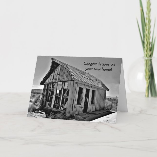 Carte Shack drôle Félicitations pour la nouvelle maison (Devant)