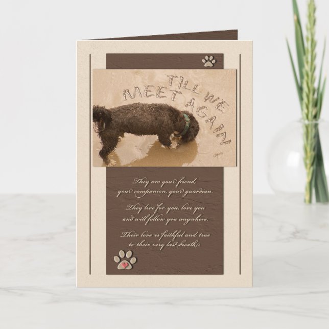 Carte Shades of Brown Pet Sympathy (Devant)