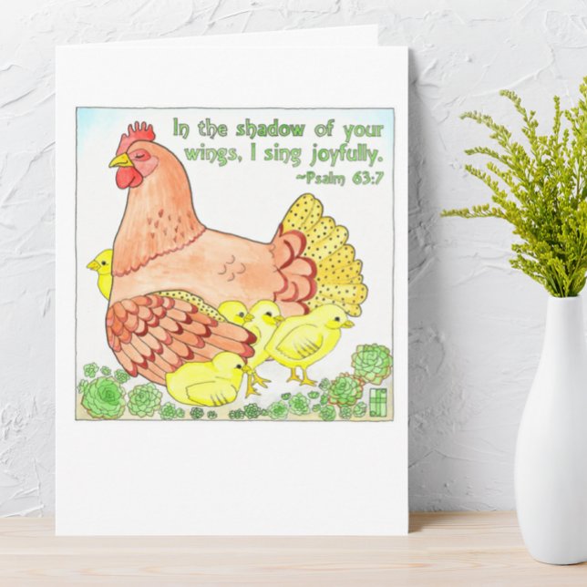 Carte Shadow of Your Wings Mother Hen Mother's Day Card (Créateur téléchargé)