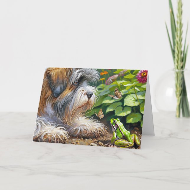 Carte Shaggy Chien et Grenouille Anniversaire (Devant)