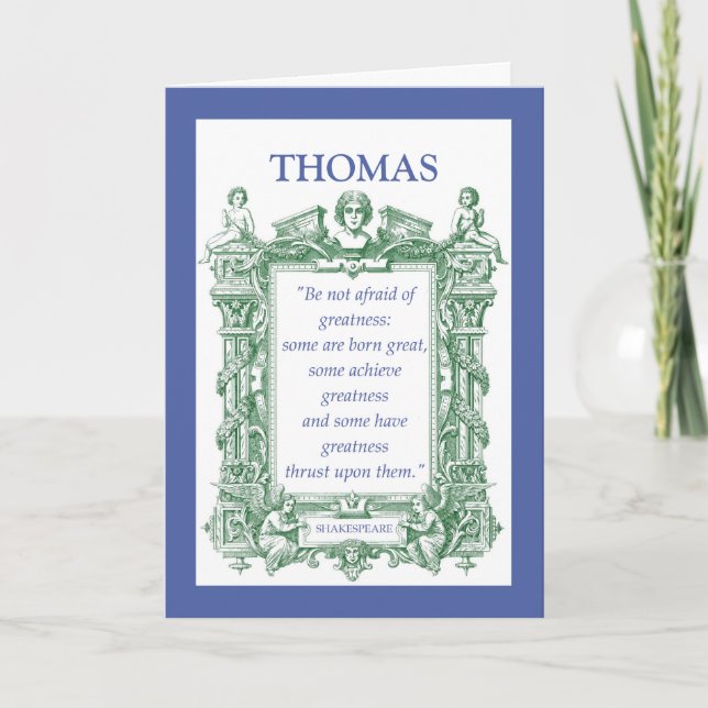 Carte Shakespeare Customizable Great Birthday (Devant)