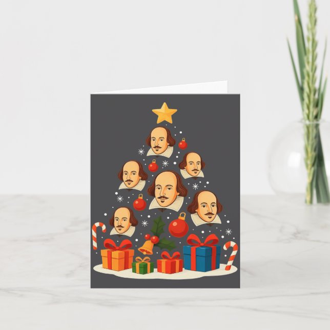 Carte Shakespeare English Literature Christmas Tree Xmas (Devant)