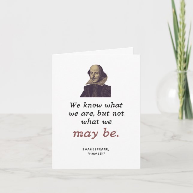 Carte Shakespeare Inspiration Cute Bookish Graduation (Devant)