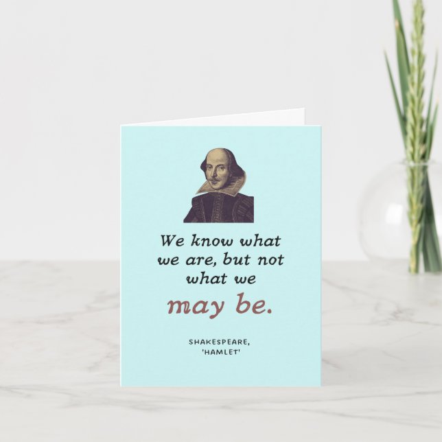 Carte Shakespeare Littéraire Nerd Graduation (Devant)