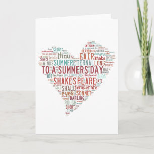 Carte Shakespeare Sonnet 18