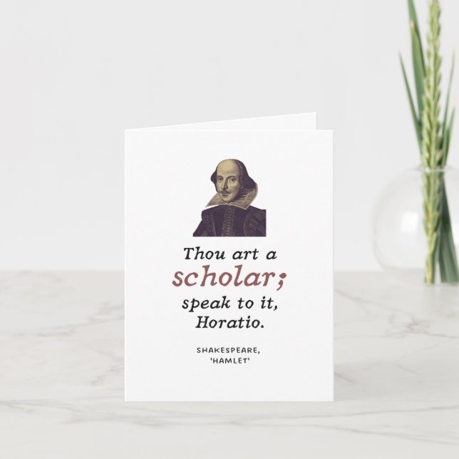 Carte Shakespeare Tu es un universitaire drôle de diplôm (Devant)