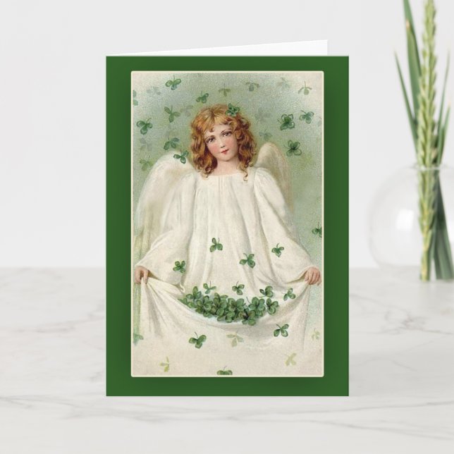 Carte Shamrock Angel St. Patrick's Day Cards (Devant)