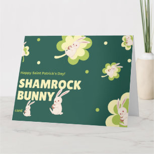 Carte Shamrock Bunny St. Patrick's Day 
