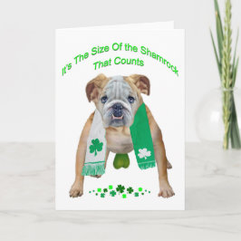 Carte Shamrock de la Saint-Patrick Bulldog