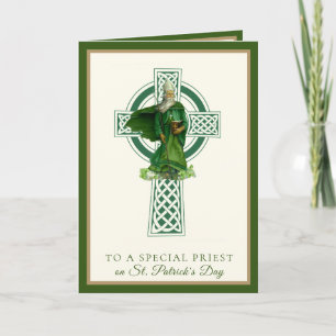 Carte Shamrock du prêtre catholique St. Patrick's 