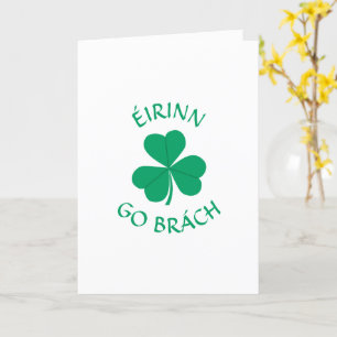 Carte Shamrock gaélique irlandais Saint Patrick's Day