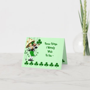 Carte shamrock Irish Blessing St. Patrick's Day