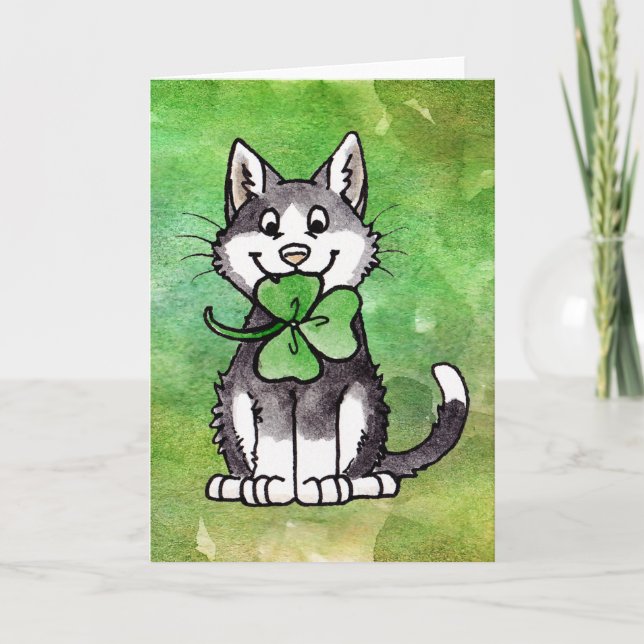 Carte Shamrock Kitty (Devant)
