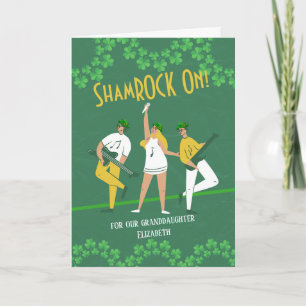 Carte Shamrock On pour la bande de la petite-fille St. P