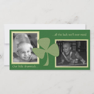 Carte Shamrock vert et or