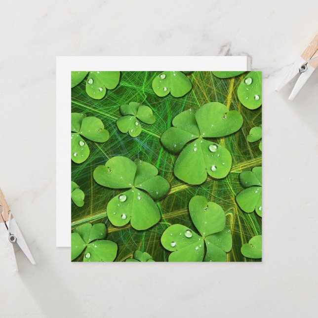 Carte Shamrock vert St Patrick iPhone 5 Coque-Mate (Devant/Arrière en situation)