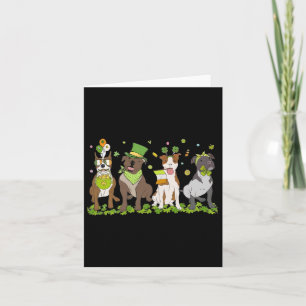 Carte Shamrockin avec un mignon Pitbull Saint-Patrick Pi