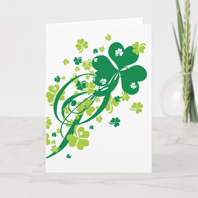 Carte Shamrocks et tourbillons (Devant)