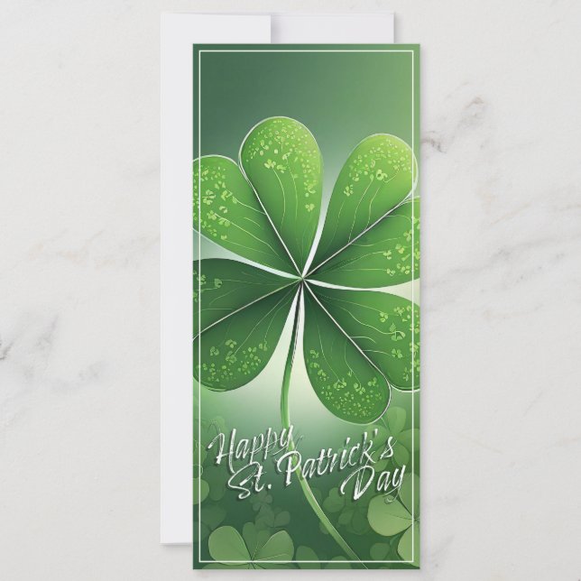 Carte Shamrocks verts Bonne St. Patrick's Day (8) c (Devant)