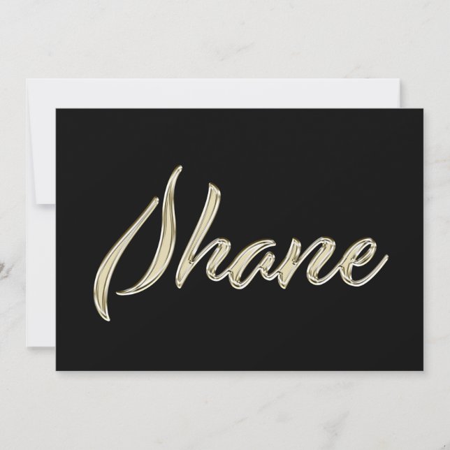 Carte Shane White Gold Handwriting (Devant)