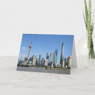 Carte Shanghai de la Bund Greeting Card
