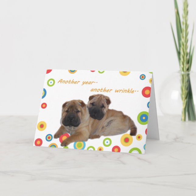 Carte Shar Pei une autre année plus vieux (Devant)