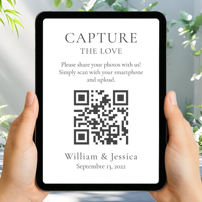 Carte Share Wedding Photos With QR Code (Créateur téléchargé)