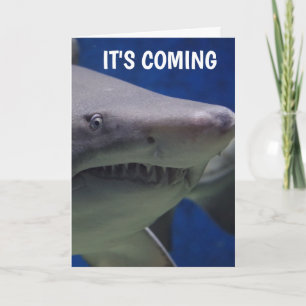 CARTE SHARK PHOTOGRAPHY FUNNY CARD D'ANNIVERSAIRE