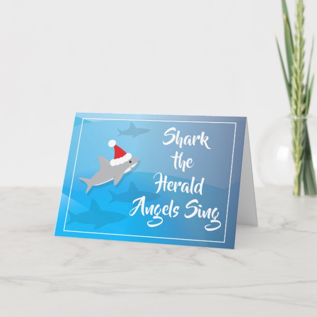 Carte Shark the Herald Angels chanter Noël (Devant)