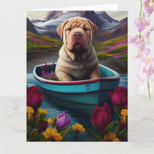 Carte Sharpei sur une pagaie : une aventure Pittoresque