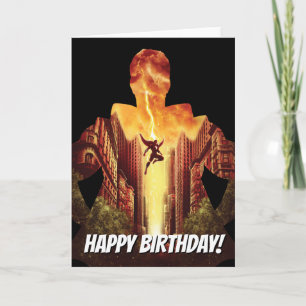 Carte SHAZAM ! silhouette de coucher du soleil de  