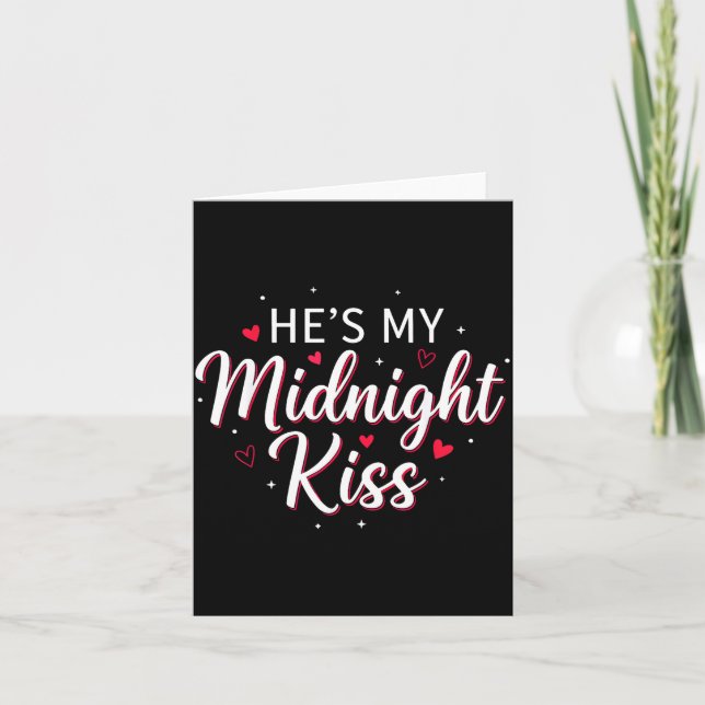Carte She’s My Midnight Kiss Funny Valentine Matching Co (Devant)