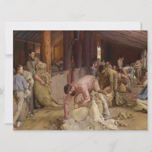 Carte Shear the Rams (Australian Art) (Tom Roberts)