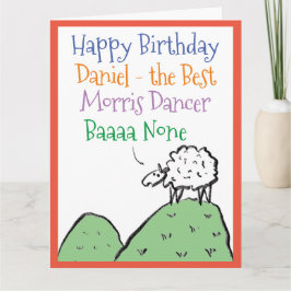 Carte Sheep Design Joyeux anniversaire à une danseuse Mo