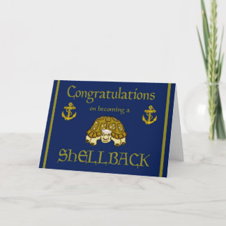 Carte Shellback pour les félicitations de la Marin