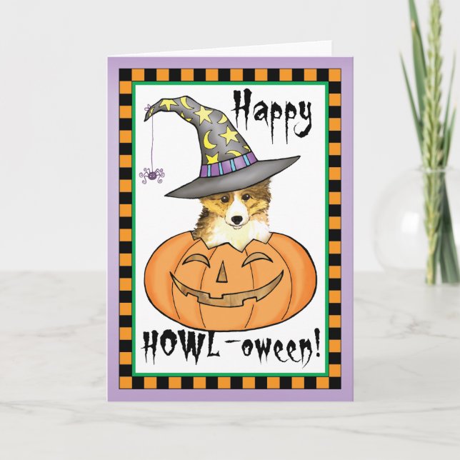 Carte Sheltie Halloween (Devant)
