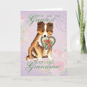 Carte Sheltie Heart Grand-mère