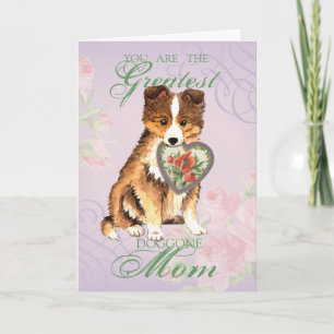 Carte Sheltie Heart Maman